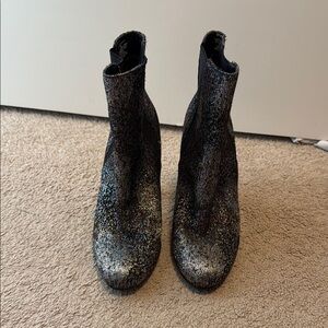 Steve Madden Black Sparkly Ankle Booties